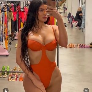 Kylie Swim Orangle Kylie One Piece Swimsuit Size XS NWT